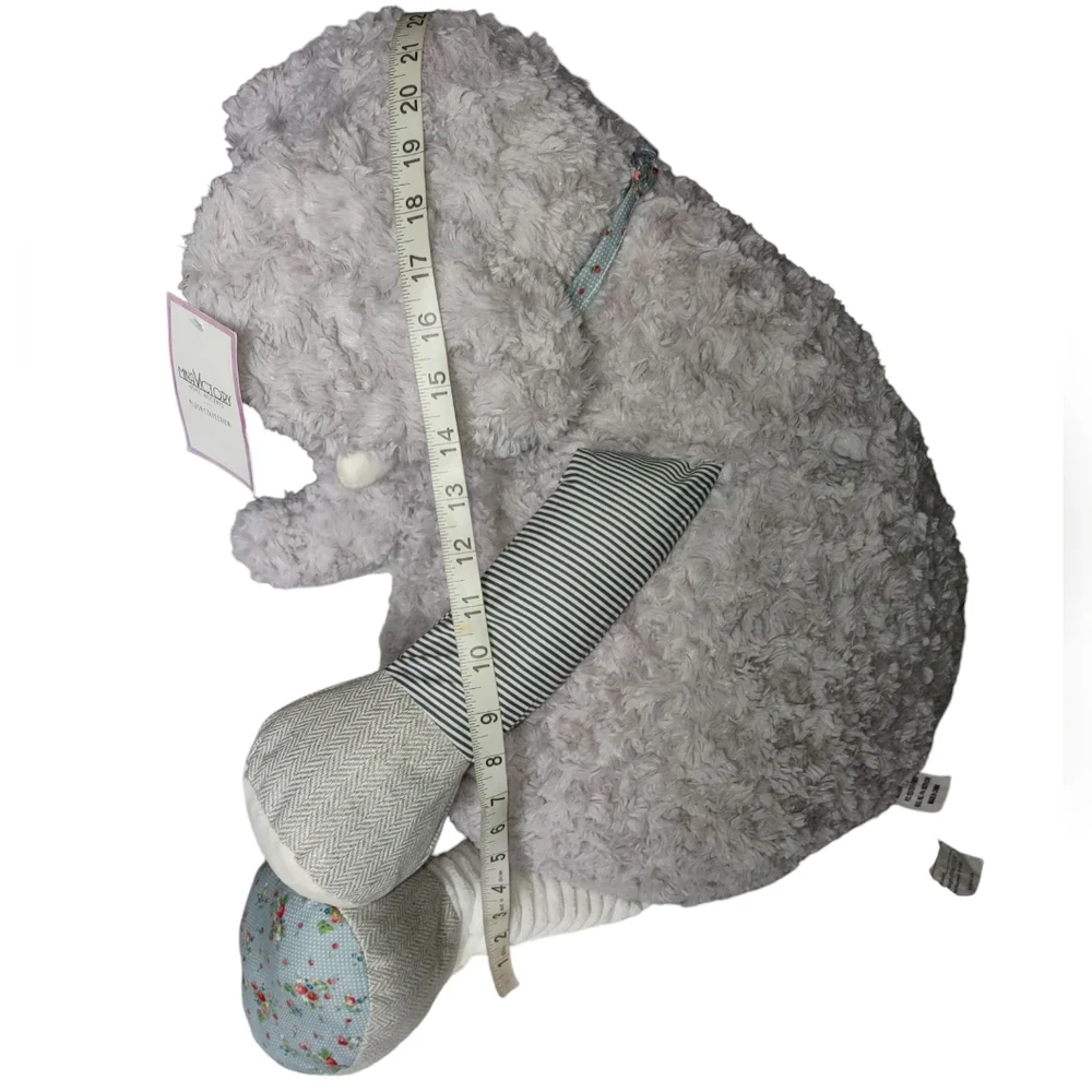 Mina Victory Plush Grey Elephant 22x26